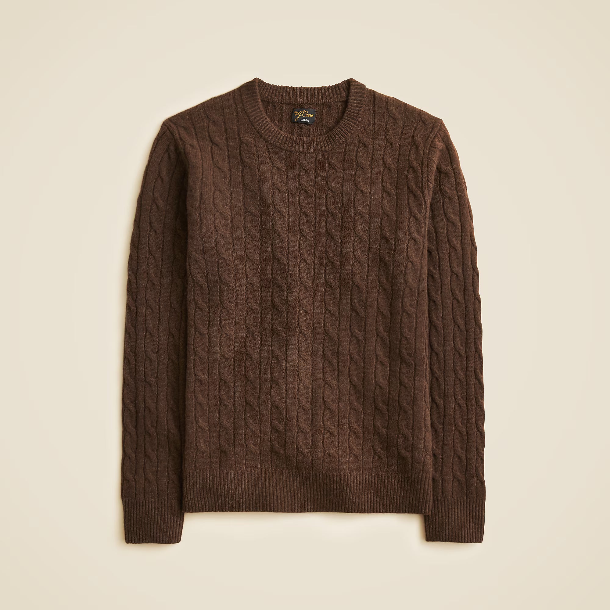 Classic Cashmere Cable-Knit Sweater — 100% Cashmere, Custom Fit & Name Embroidery