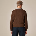 Classic Cashmere Cable-Knit Sweater — 100% Cashmere, Custom Fit & Name Embroidery
