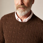 Classic Cashmere Cable-Knit Sweater — 100% Cashmere, Custom Fit & Name Embroidery
