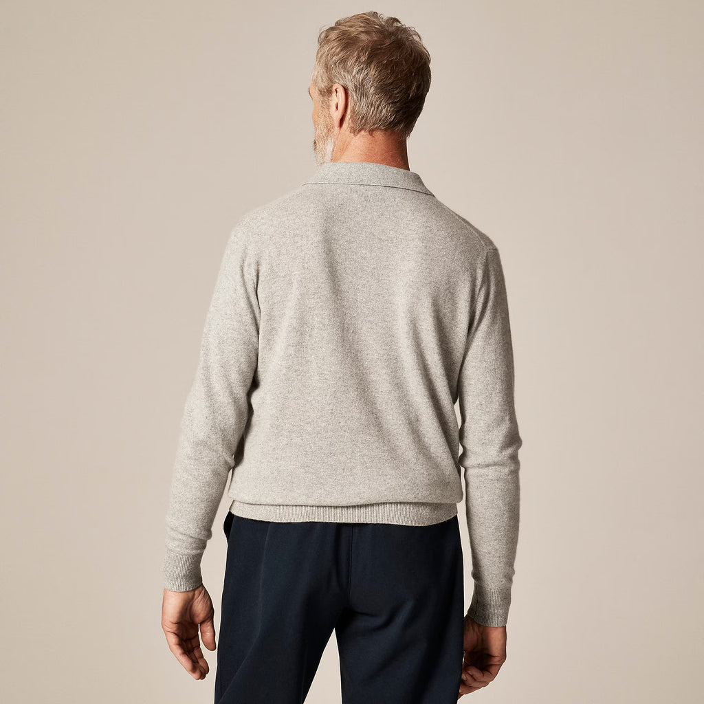 Cashmere Collared Sweater-Polo — 100% Cashmere, Tailored Fit & Custom Embroidery