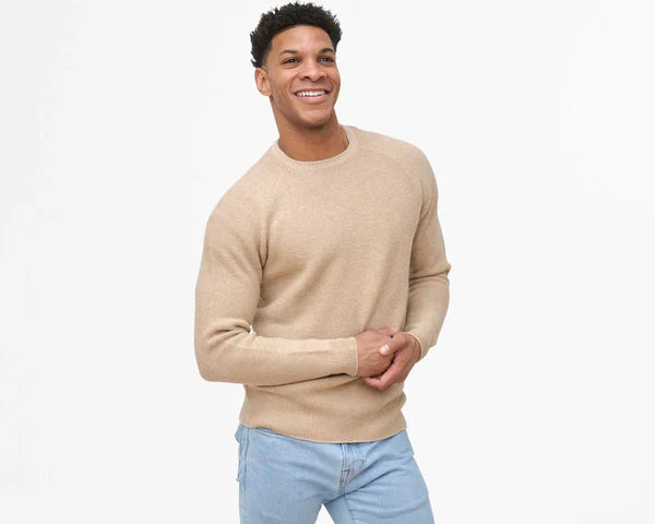 Winter Pure Cashmere Crew Neck Sweater — Tailored Fit & Effortless Layering