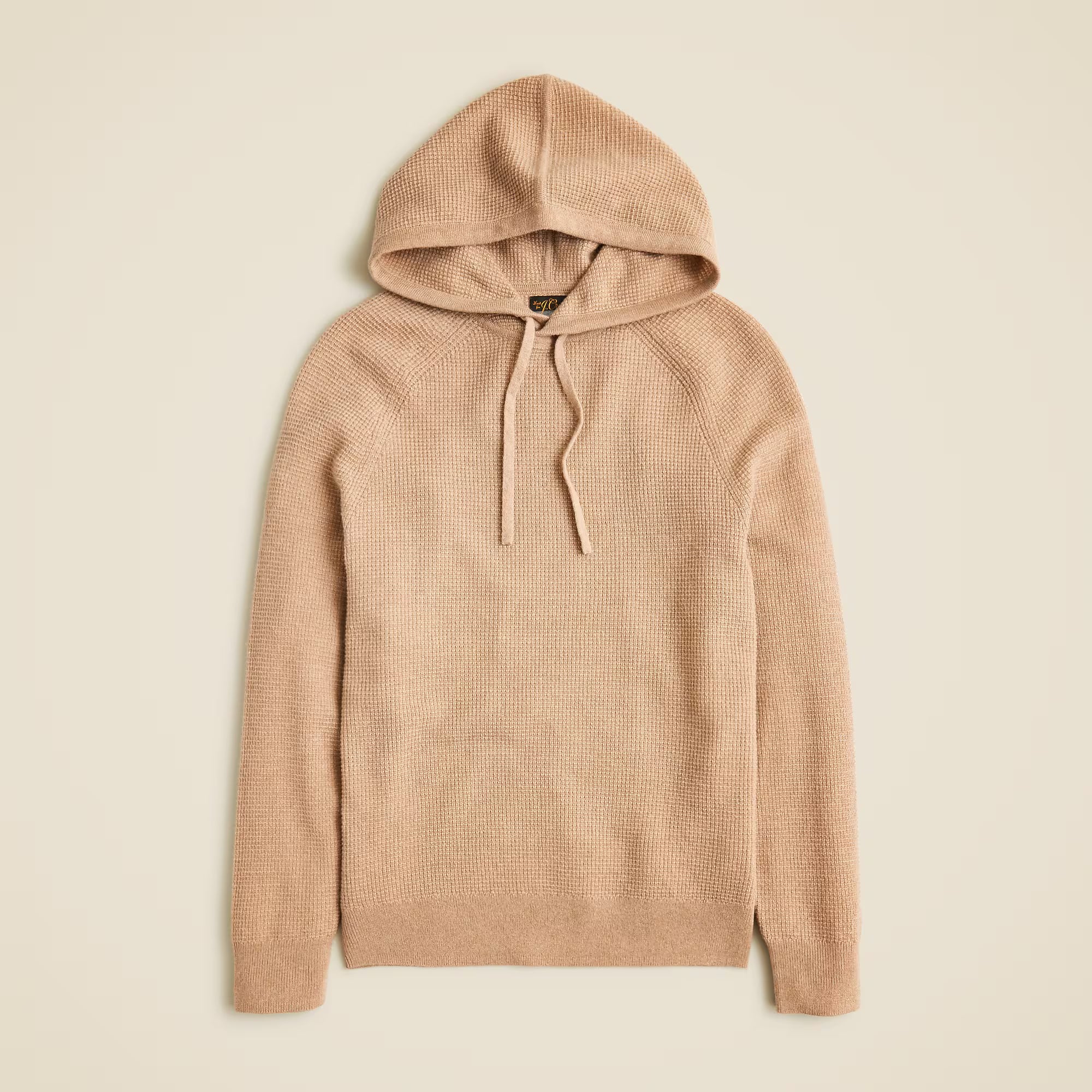 Cashmere Waffle Hooded Sweater — 100% Cashmere, Made-to-Measure & Personalized Embroidery