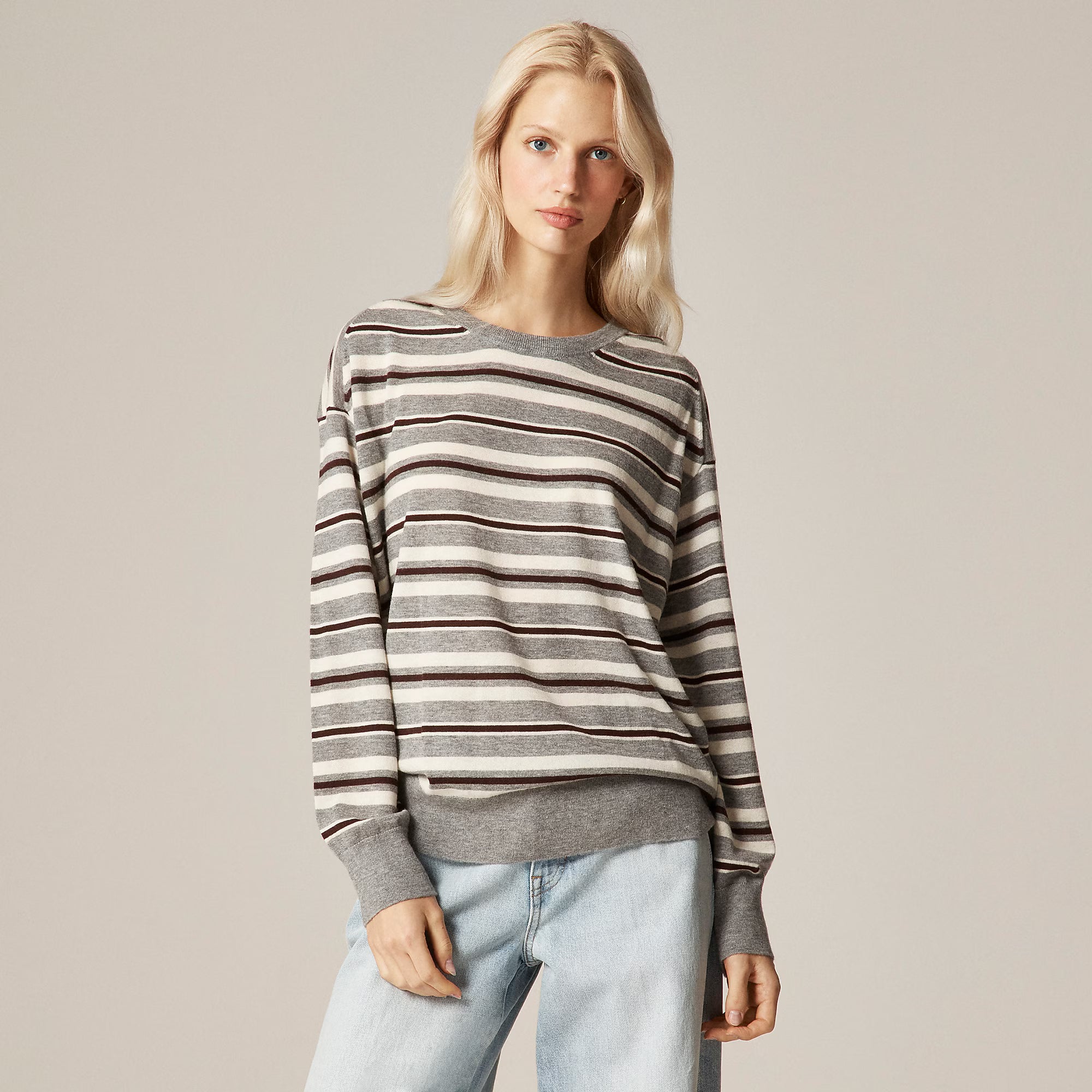 Featherweight 100% Cashmere Relaxed Crewneck Sweater — Personalized Fit & Embroidery