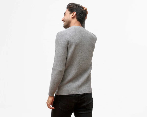 Winter Pure Cashmere Crew Neck Sweater — Tailored Fit & Effortless Layering