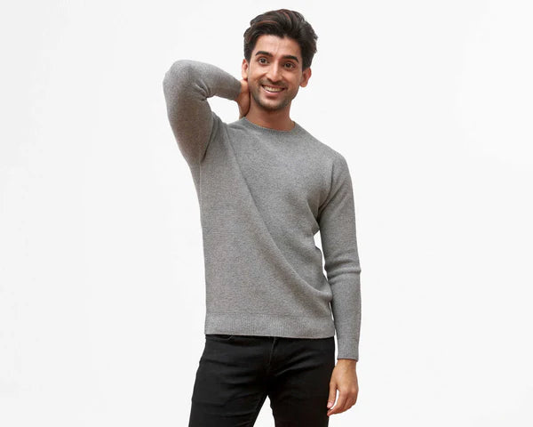 Winter Pure Cashmere Crew Neck Sweater — Tailored Fit & Effortless Layering
