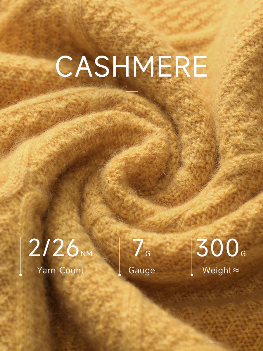 100% Cashmere Women's Sweater — Argyle Intarsia Pattern