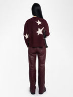 Star Jacquard 100% Cashmere Sweater — Personalized & Hand-Embroidered
