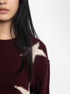 Star Jacquard 100% Cashmere Sweater — Personalized & Hand-Embroidered
