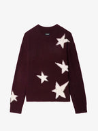Star Jacquard 100% Cashmere Sweater — Personalized & Hand-Embroidered