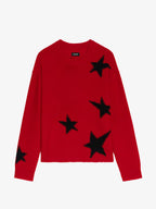 Star Jacquard 100% Cashmere Sweater — Personalized & Hand-Embroidered