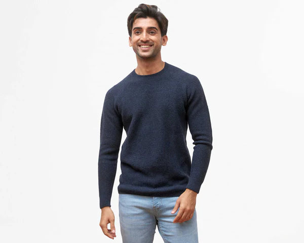Winter Pure Cashmere Crew Neck Sweater — Tailored Fit & Effortless Layering