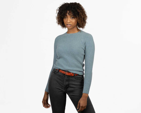 Winter Pure Cashmere Crew Neck Sweater — Tailored Fit & Effortless Layering