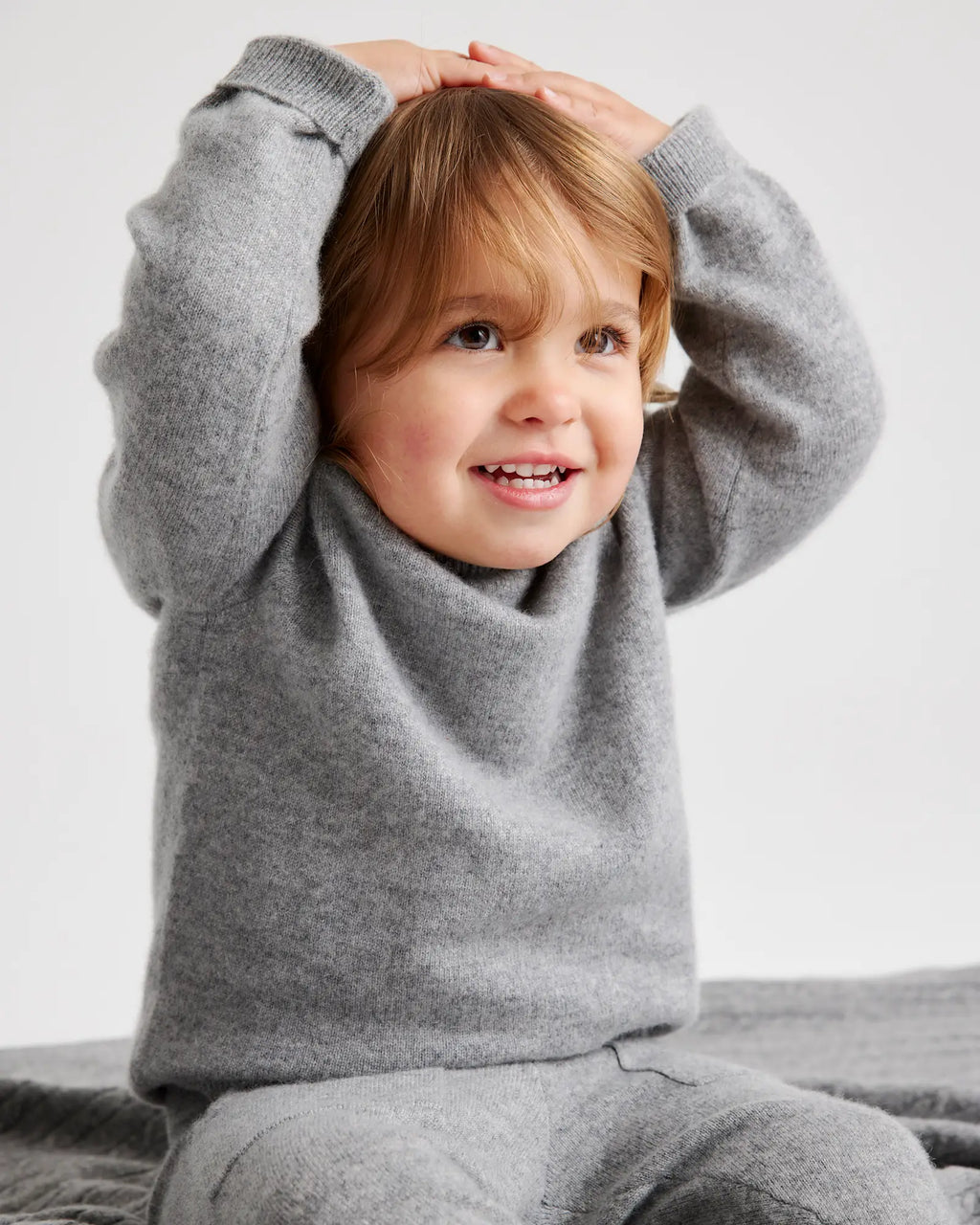 Washable 100% Cashmere Crewneck — Kids’ Ultra-Soft Sweater