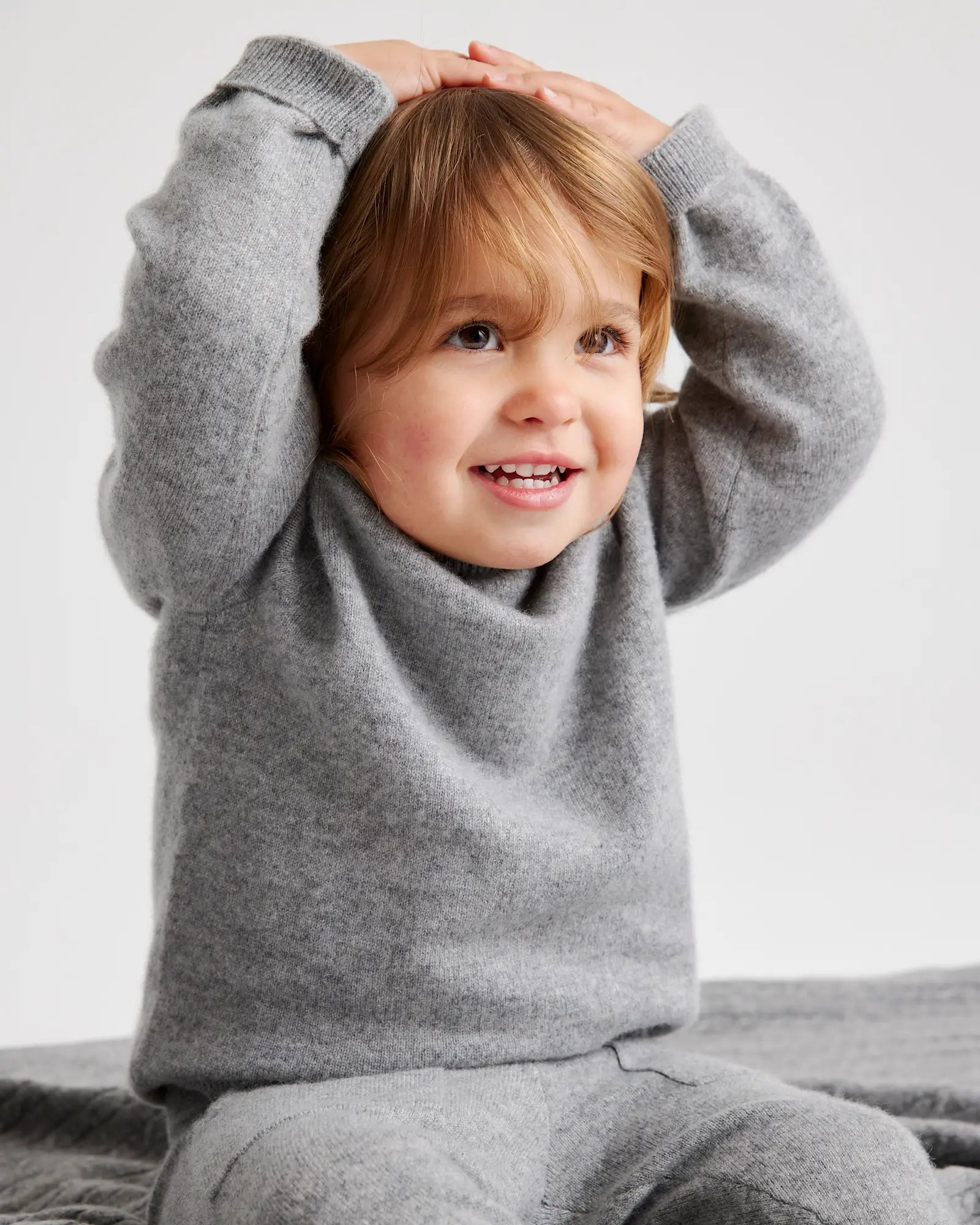 Washable 100% Cashmere Crewneck — Kids’ Ultra-Soft Sweater