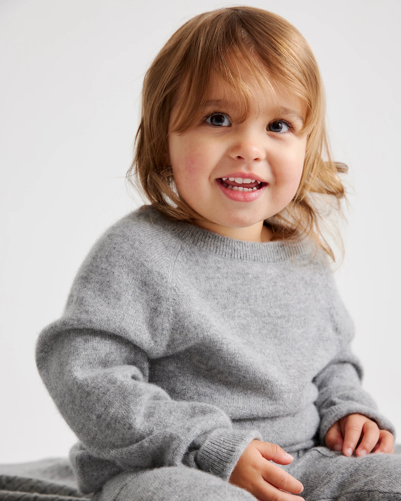Washable 100% Cashmere Crewneck — Kids’ Ultra-Soft Sweater