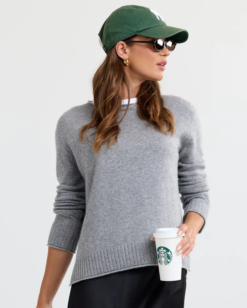 Essential 100% Cashmere Crew Sweater — Everyday Luxury with Custom Fit & Embroidery