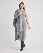 Mongolian Cashmere Plaid Wrap — 100% Pure Cashmere, Custom Embroidery & Sustainable Luxury