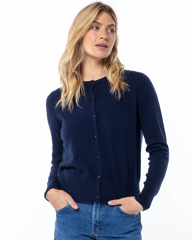Classic Fine Cashmere Cardigan — 100% Luxury Knit with Custom Fit & Embroidery