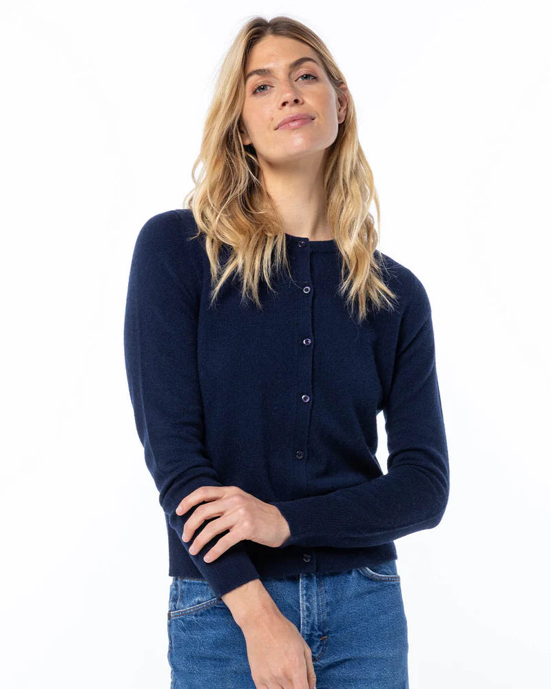 Classic Fine Cashmere Cardigan — 100% Luxury Knit with Custom Fit & Embroidery