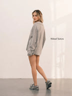 Oversized V-Neck 100% Cashmere Sweater — Made-to-Measure & Hand Embroidery