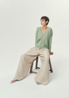 100% Cashmere V-Neck Cardigan — Classic Luxury with Custom Fit & Embroidery