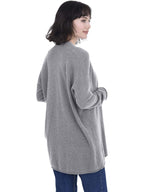 Lightweight Open Front Cardigan 100% Pure Cashmere Long Sleeve Sweater for Women