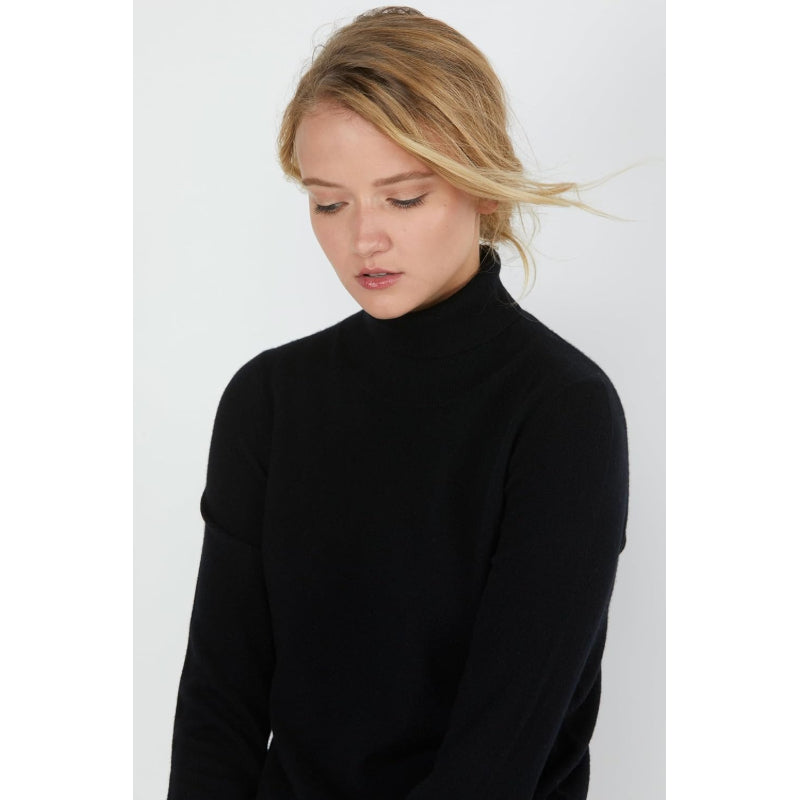 Women's 100% Pure Cashmere Long Sleeve Pullover Turtleneck Sweater