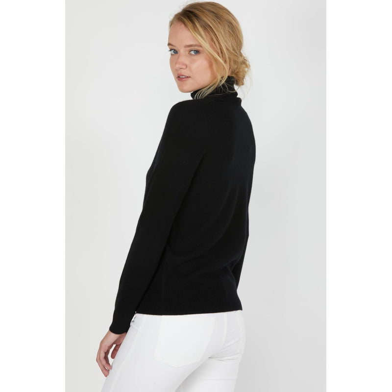 Women's 100% Pure Cashmere Long Sleeve Pullover Turtleneck Sweater