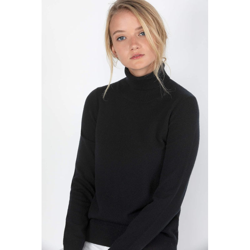 Women's 100% Pure Cashmere Long Sleeve Pullover Turtleneck Sweater