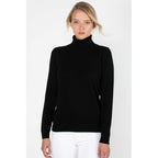 Women's 100% Pure Cashmere Long Sleeve Pullover Turtleneck Sweater