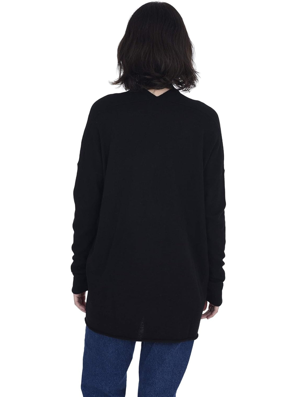 Lightweight Open Front Cardigan 100% Pure Cashmere Long Sleeve Sweater for Women