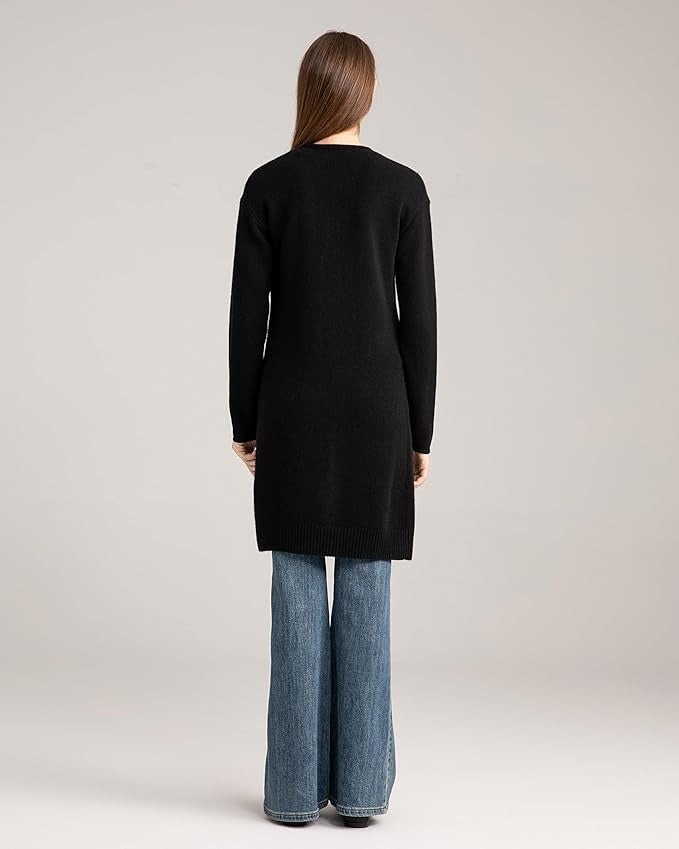 Long Sweater Cardigan Women 100% Pure Cashmere Cardigan with Pockets Cashmere Cardigans for Women