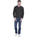 Men’s Basic V-Neck Sweater 100% Pure Cashmere Long Sleeve Classic Pullover