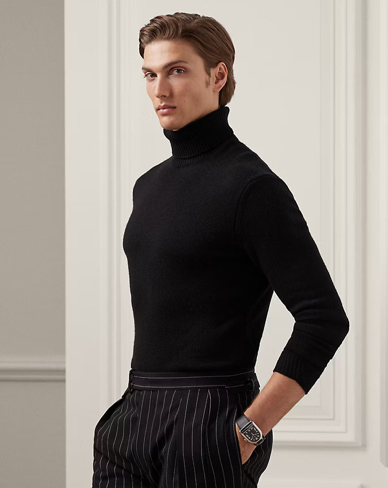 Supreme Cashmere Turtleneck Sweater — 100% Cashmere , Custom Fit & Personalized Embroidery