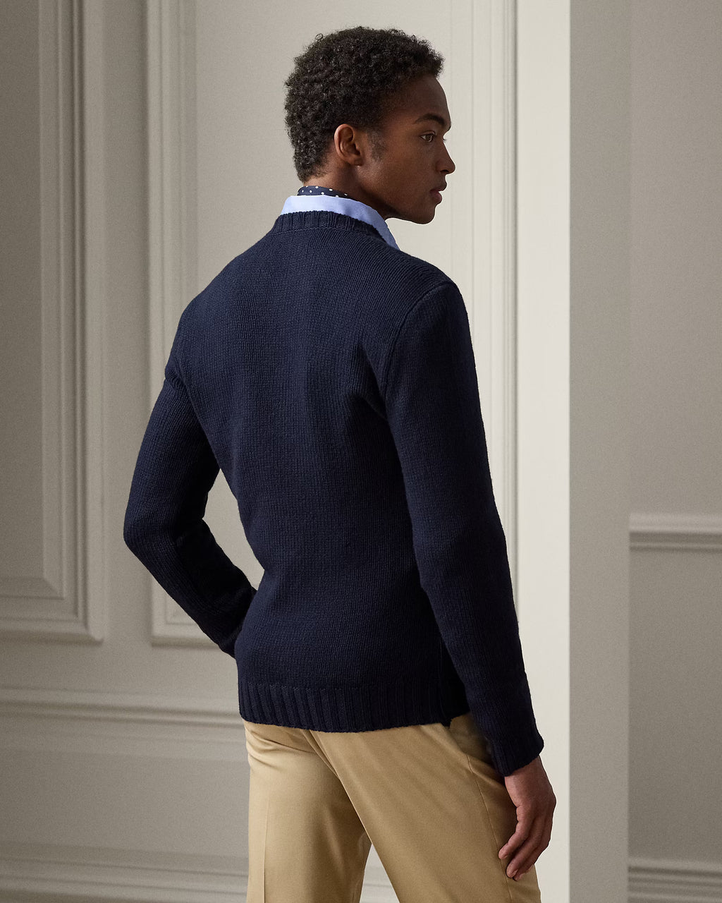 Flag Cashmere Crewneck Sweater — 100% Cashmere, Custom Fit & Personalized Embroidery