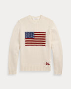 Flag Cashmere Crewneck Sweater — 100% Cashmere, Custom Fit & Personalized Embroidery