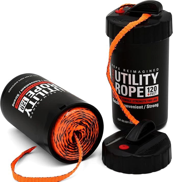 98ft Heavy-Duty Utility Rope Dispenser with Built-In Cutter - Image 2