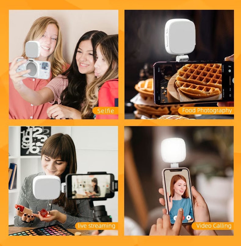 💥 3 in 1 magnetic beauty selfie light with mirror for phones