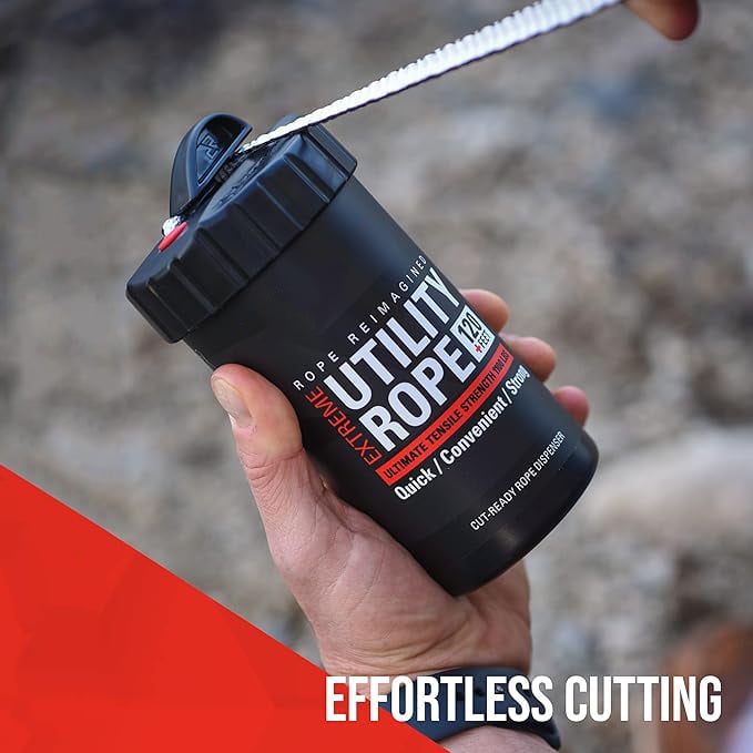 98ft Heavy-Duty Utility Rope Dispenser with Built-In Cutter - Image 4