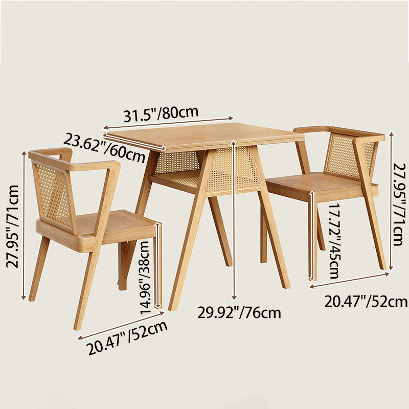 Square Dining Room Table with 2 Chairs - Image 8