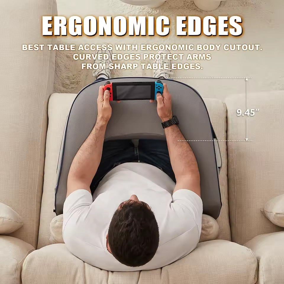 ✨ Memory Foam Lap Desk with Armrests & Pocket – Perfect for Reading or Working in Bed or Sofa - Image 5