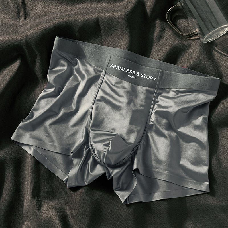 2026 LUXURY Natural ICE SILK MEN'S BOXERS | ANTIBACTERIAL SILK LINING - Image 3