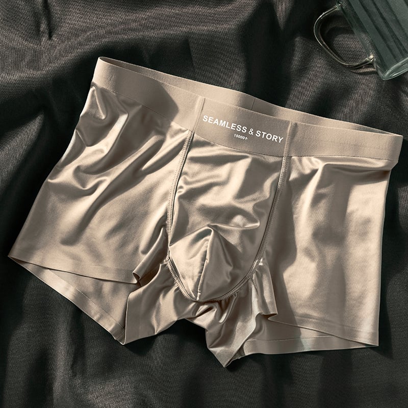 2026 LUXURY Natural ICE SILK MEN'S BOXERS | ANTIBACTERIAL SILK LINING - Image 6