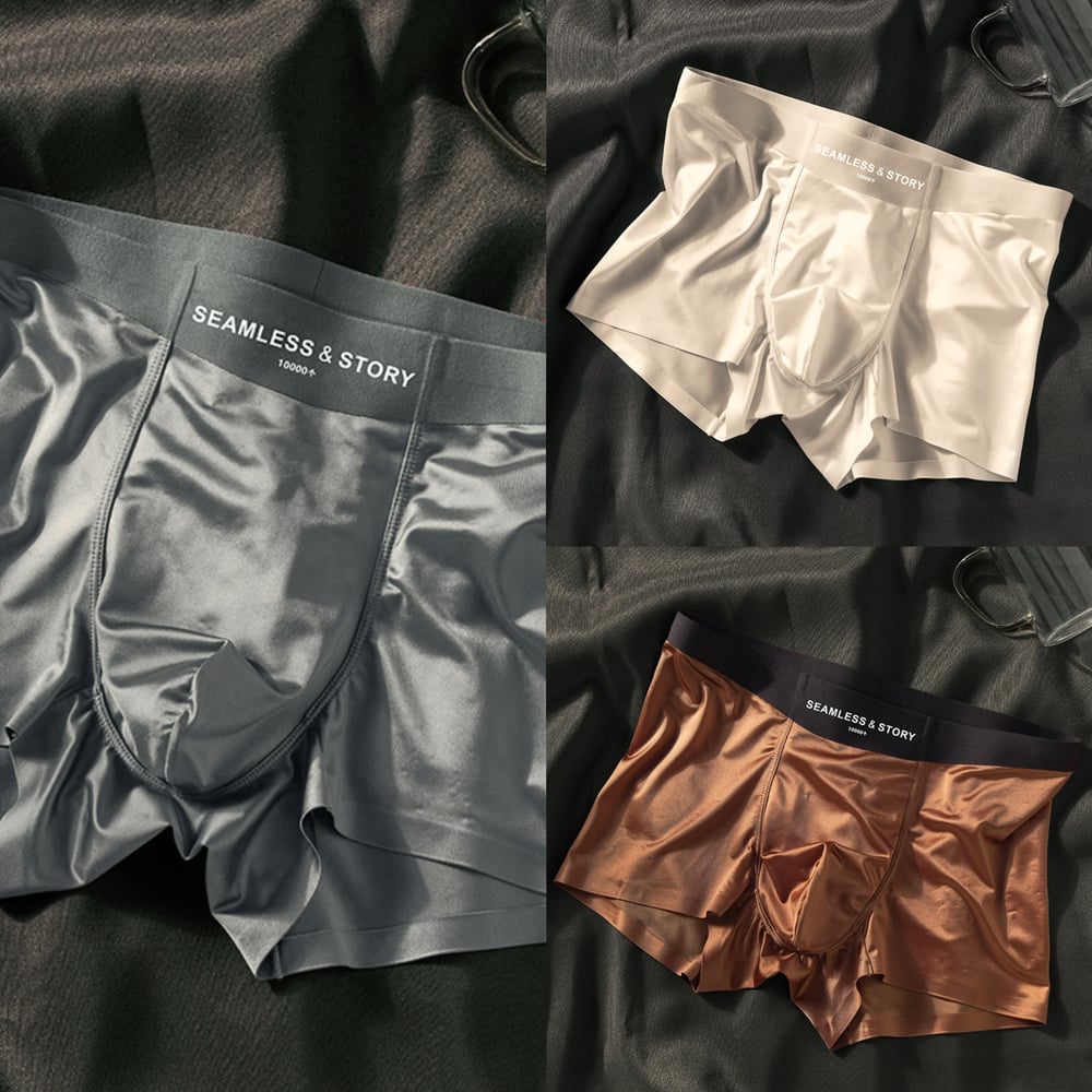 2026 LUXURY Natural ICE SILK MEN'S BOXERS | ANTIBACTERIAL SILK LINING - Image 7