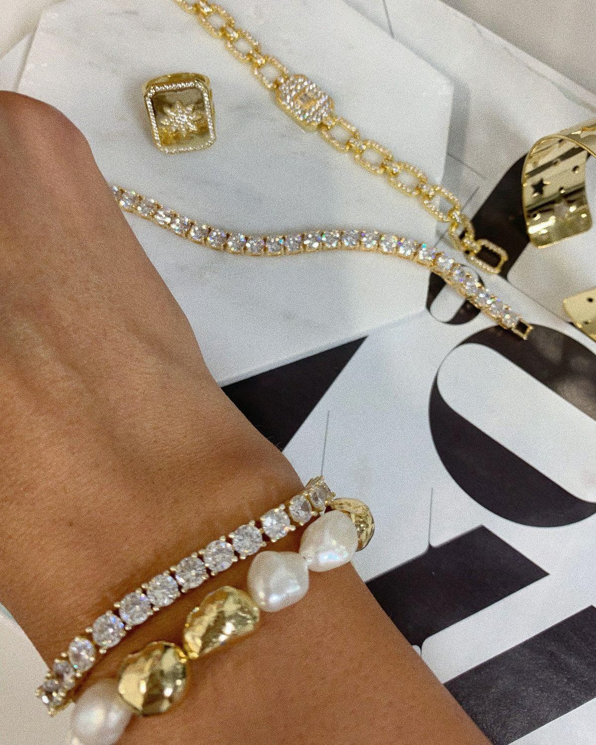 🔥🎁sparkling moissanite bracelet❤️