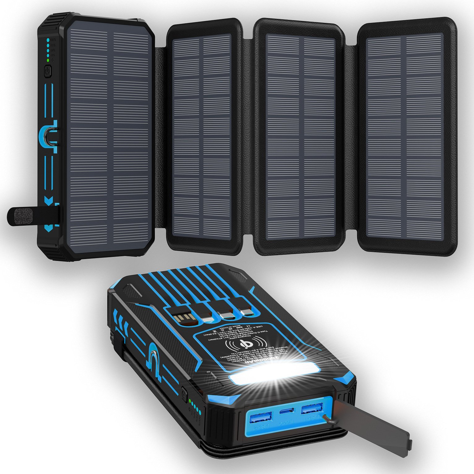 outdoor foldable solar large capacity charger mobile power bank