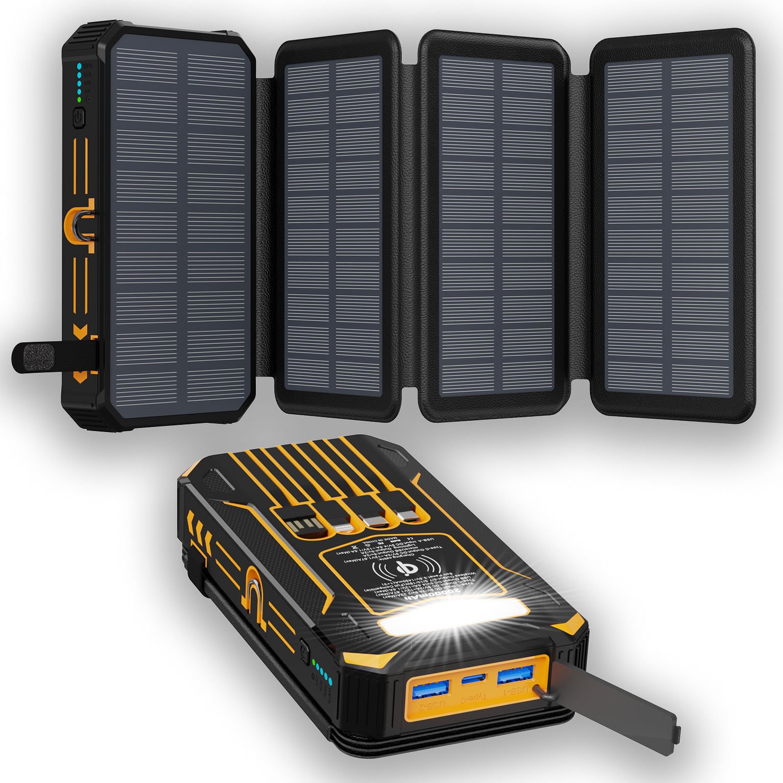 outdoor foldable solar large capacity charger mobile power bank