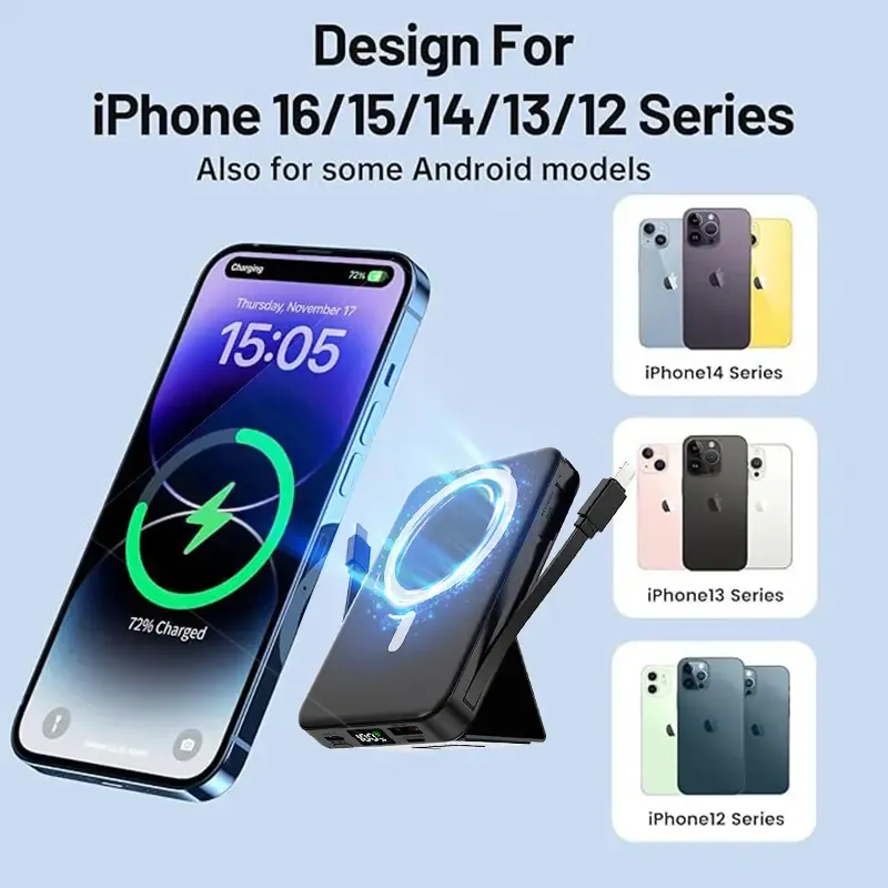 magnetic wireless power bank 10000mah