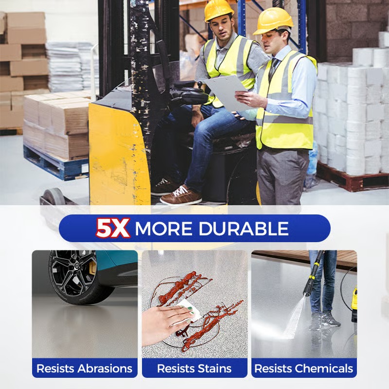 ✨high gloss marble finish epoxy floor coating