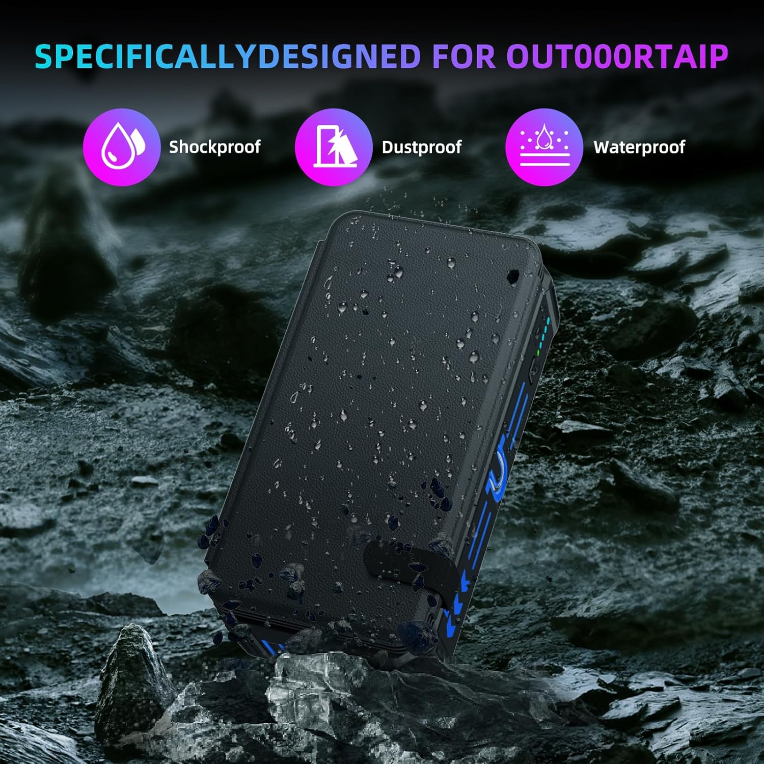 outdoor foldable solar large capacity charger mobile power bank